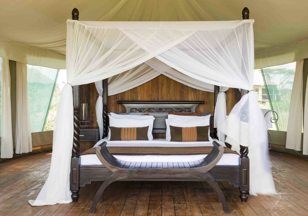 Lake masek tented lodge bedroom interior 1280