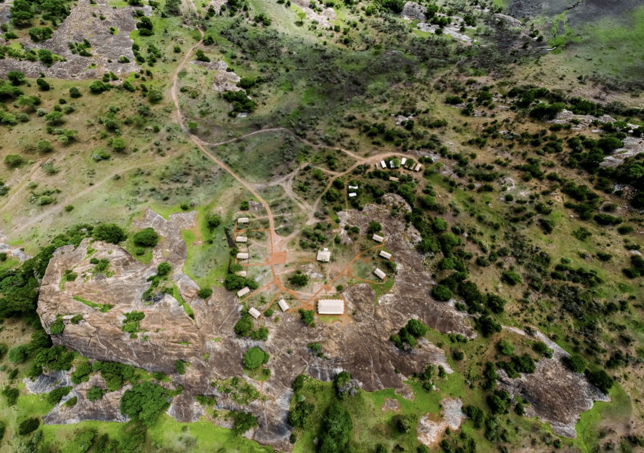 Sanctuary kichakani serengeti camp aerial view of the camp 1280