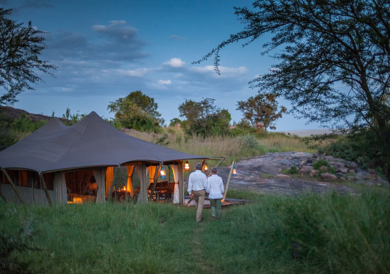 Serengeti pioneer camp luxury safari tent exterior 1280