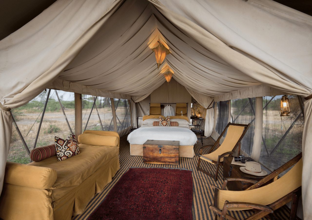 Serengeti under canvas tent interior 1280