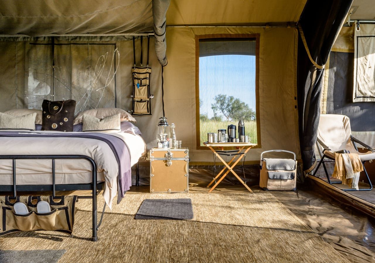 Singita explore mobile tented camp tented bedroom suite 1280