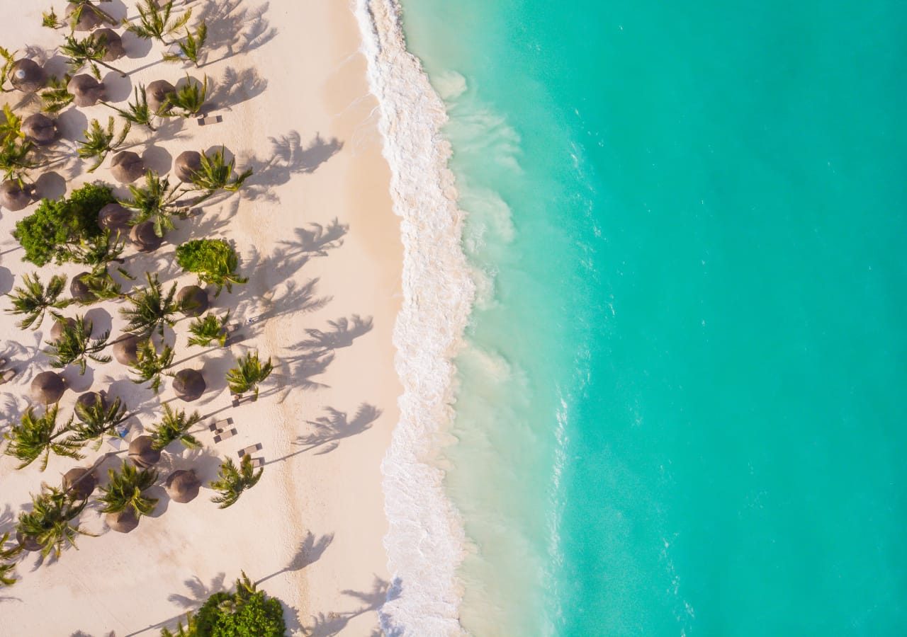 Zuri zanzibar aerial view of the beach 1280