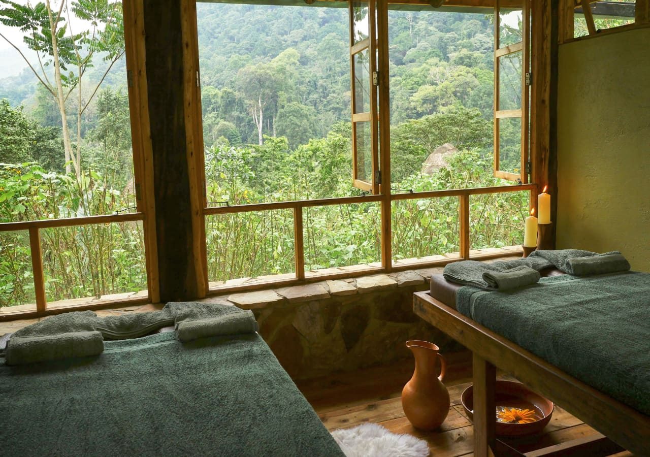 Volcanoes bwindi lodge spa treatment room 1280