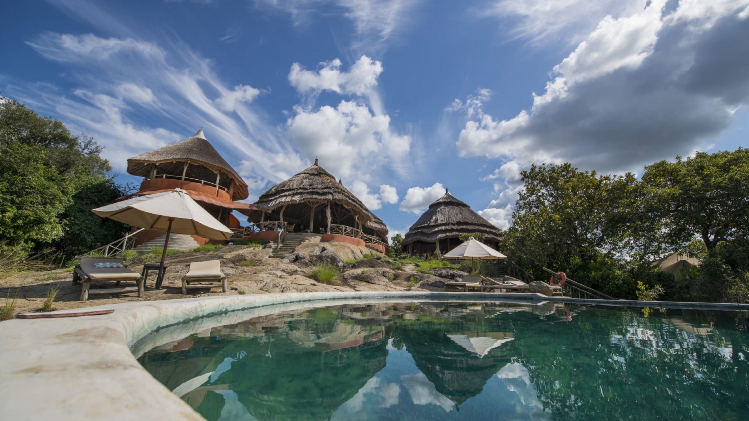 Mihingo lodge swimming pool view 2400