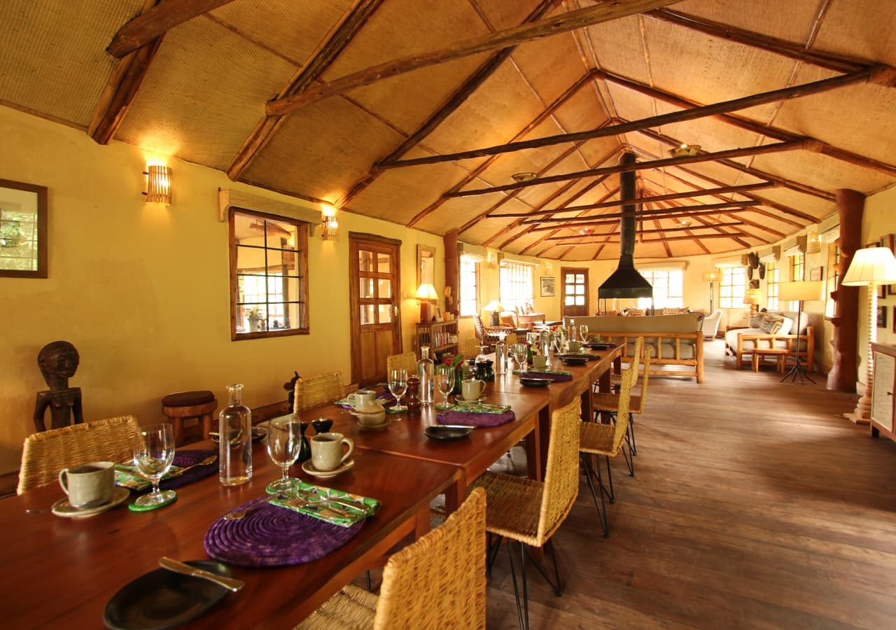 Mount gahinga lodge dining area 1280