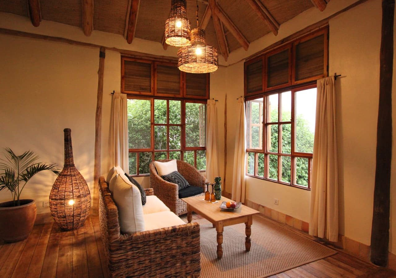 Kyambura gorge lodge deluxe room lounge 1280