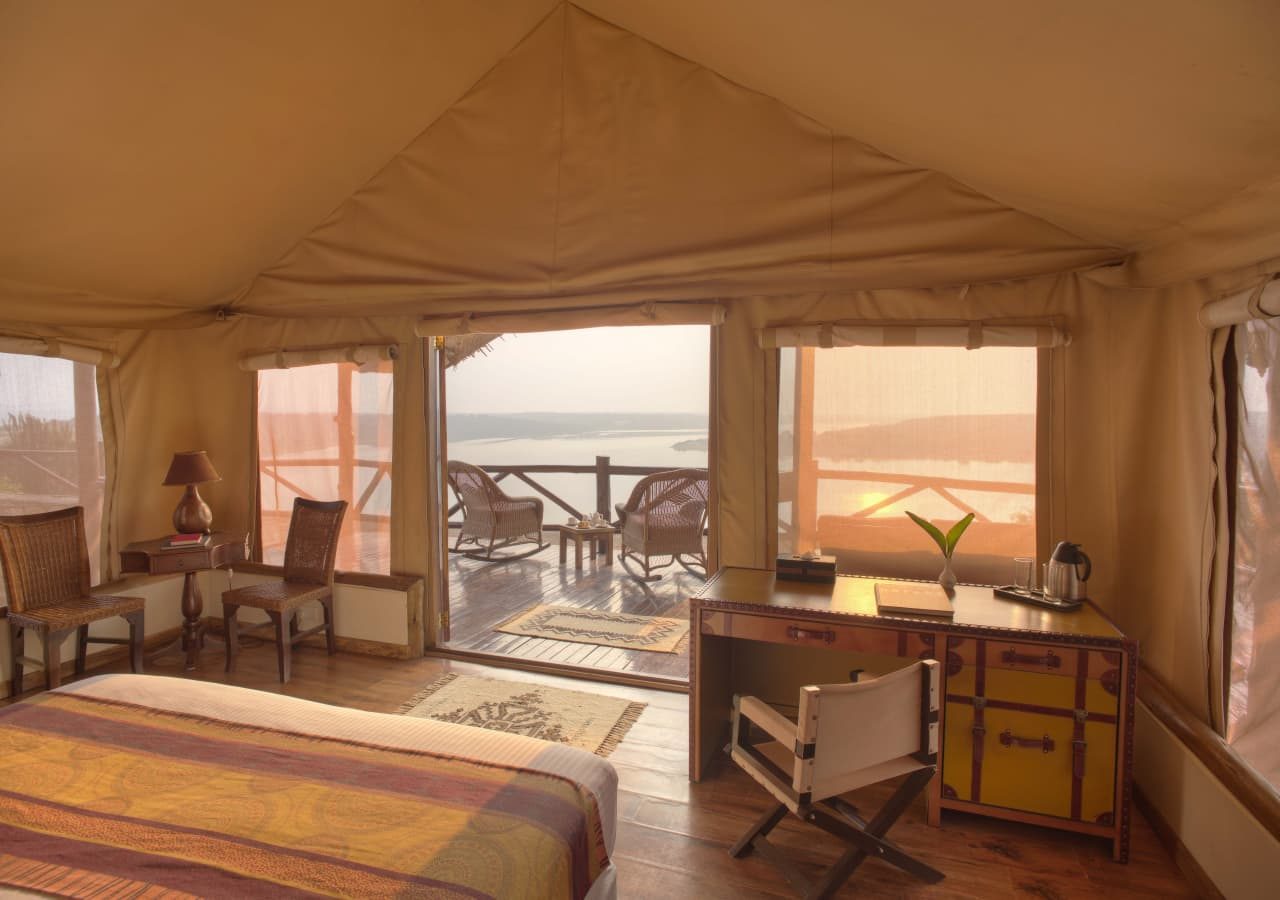 Mweya safari lodge luxury tented bedrooms 1280