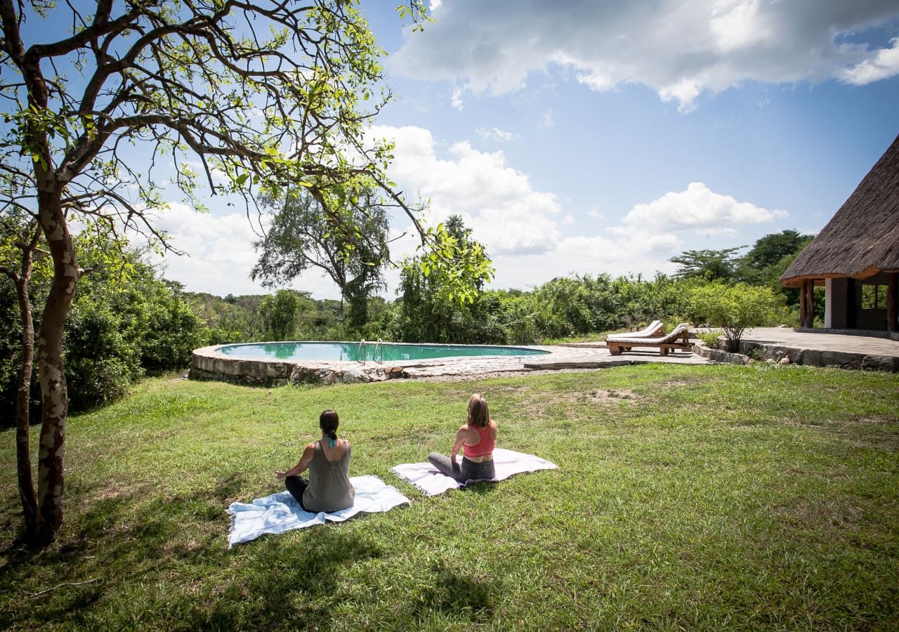 Semliki safari lodge yoga by the pool 1280