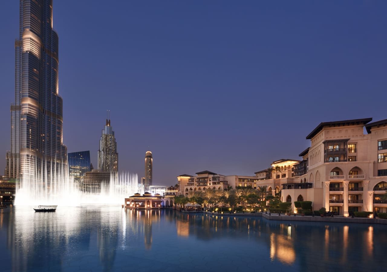 The palace downtown dubai the palace overlooking the dubai fountain and burj khalifa 1280