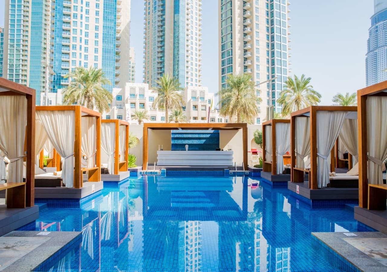 Vida downtown dubai pool area 1280