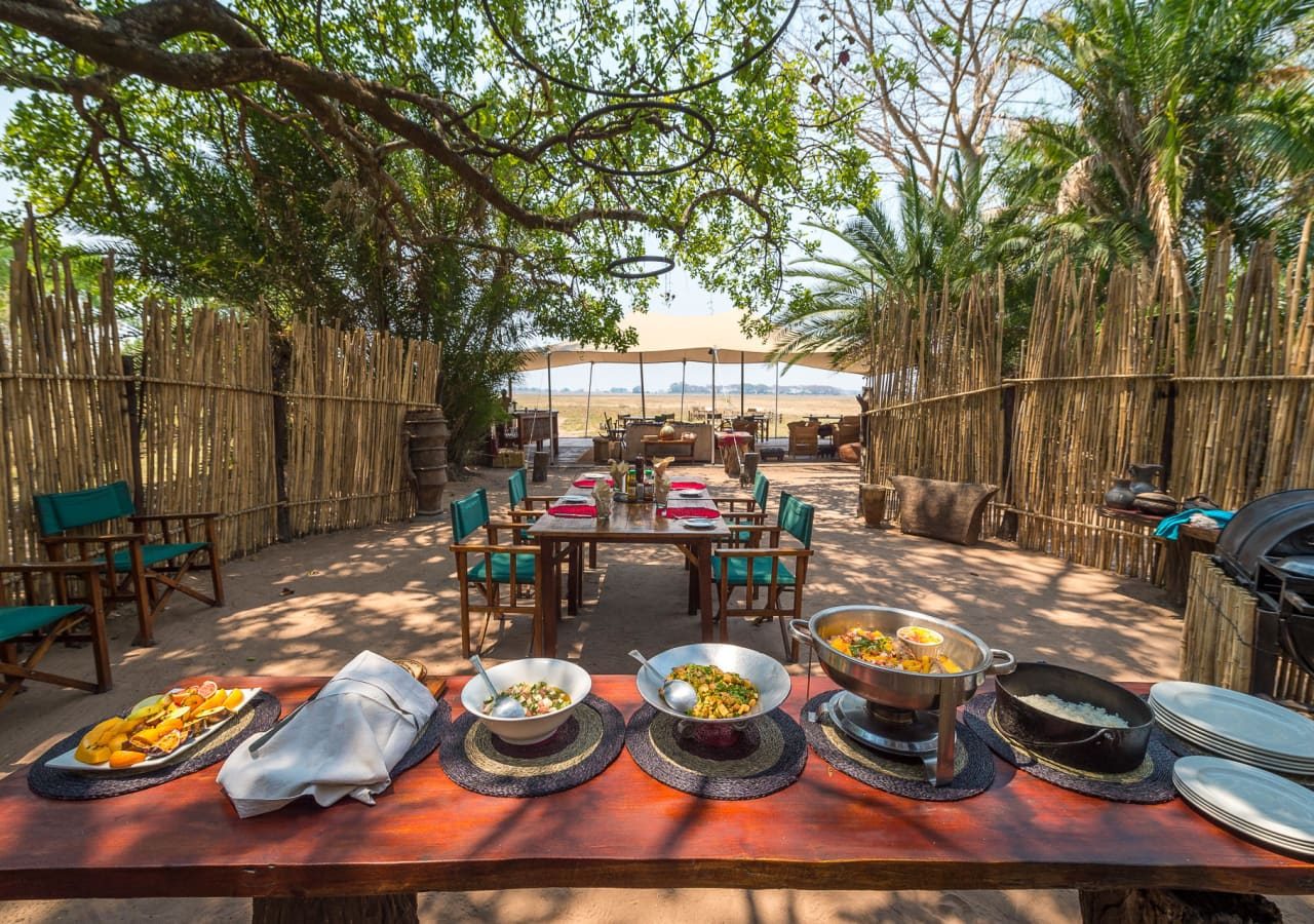 Busanga bush camp dining area 1280