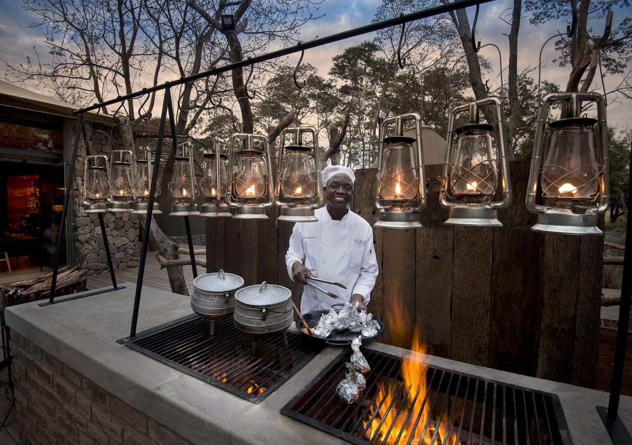 Thorntree river lodge dinner cooked on the outdoor grill 1280