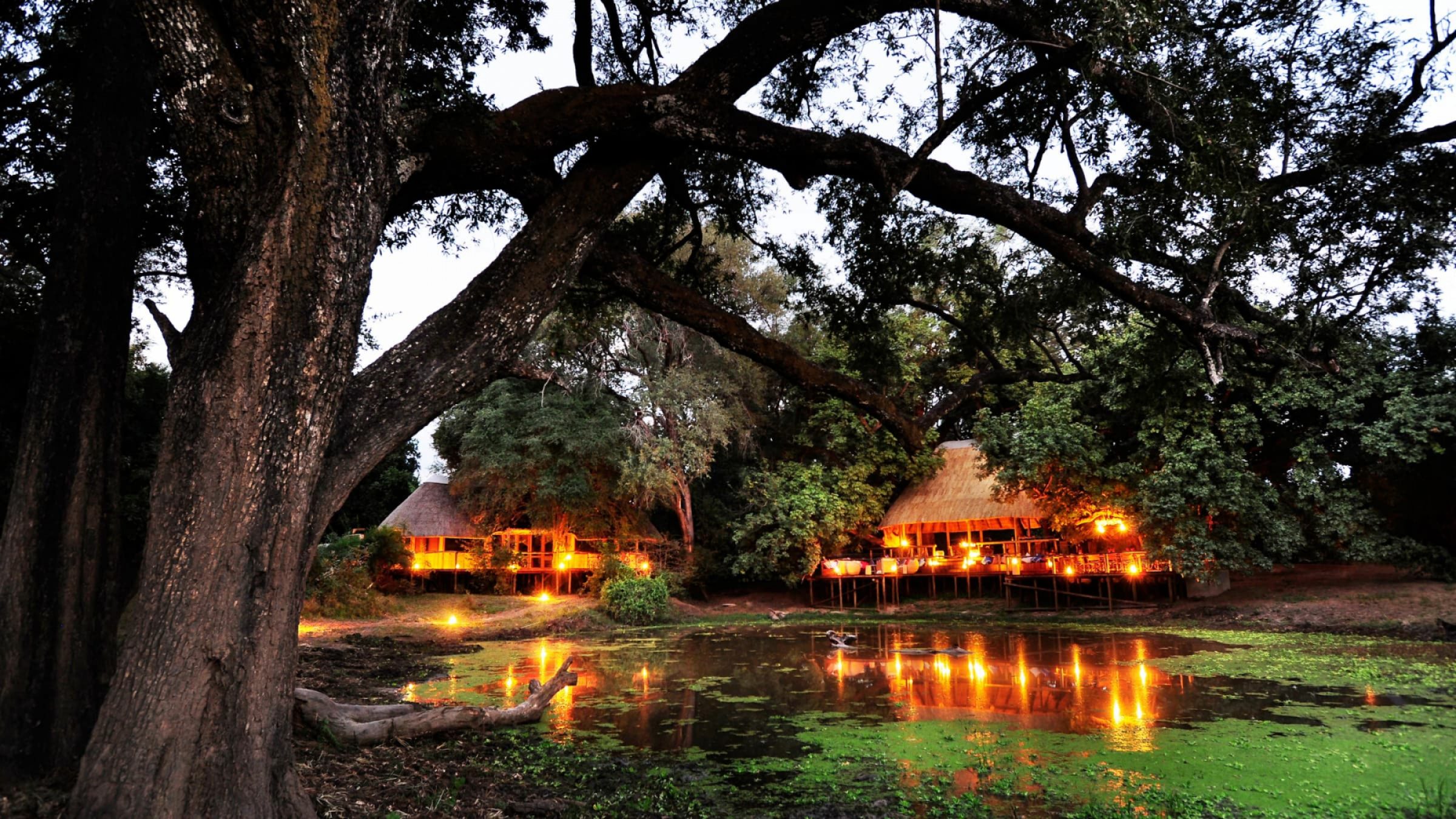 Bilimungwe bushcamp exterior of camp 2400