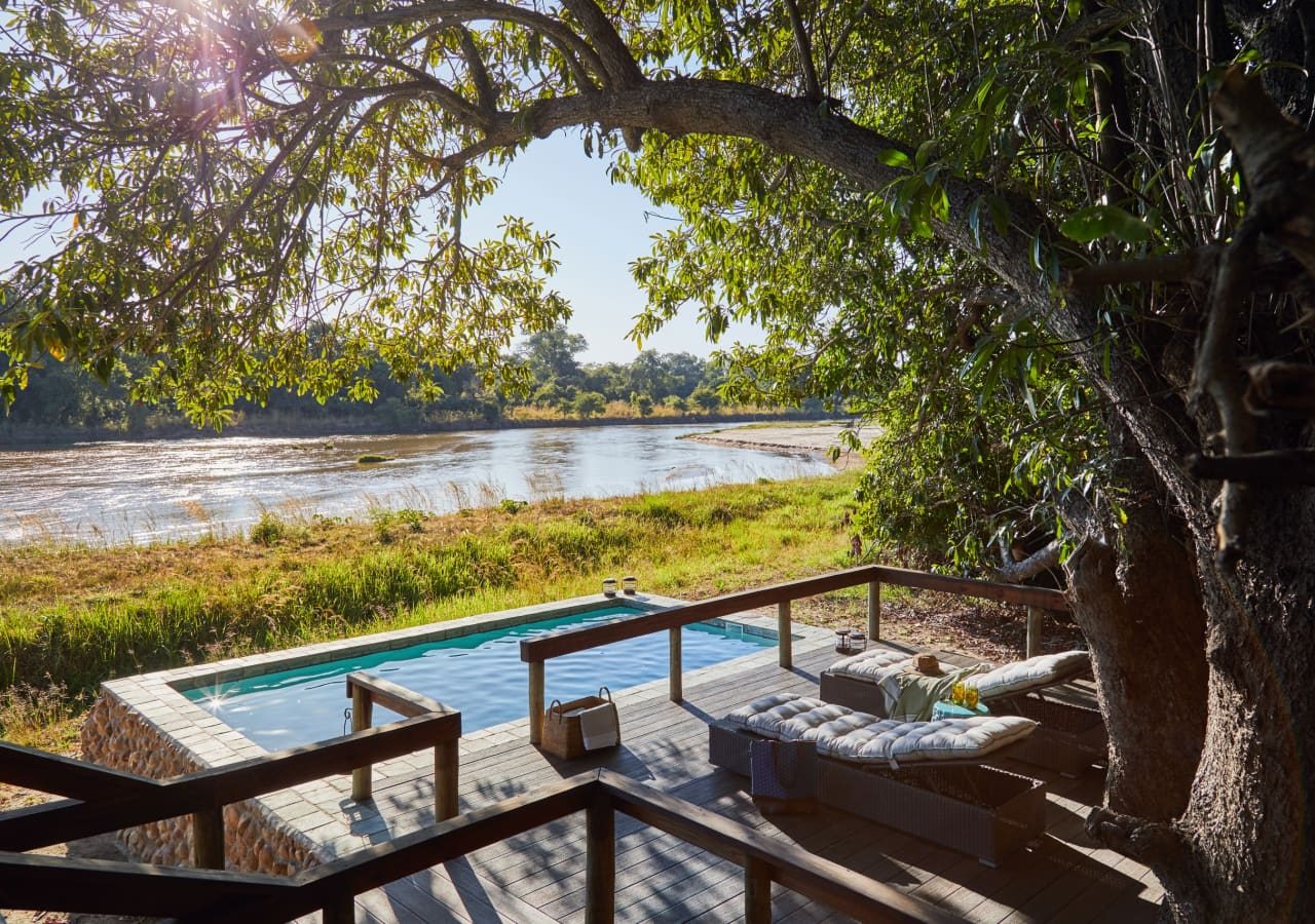 Kapamba bushcamp swimming pool and deck 1280