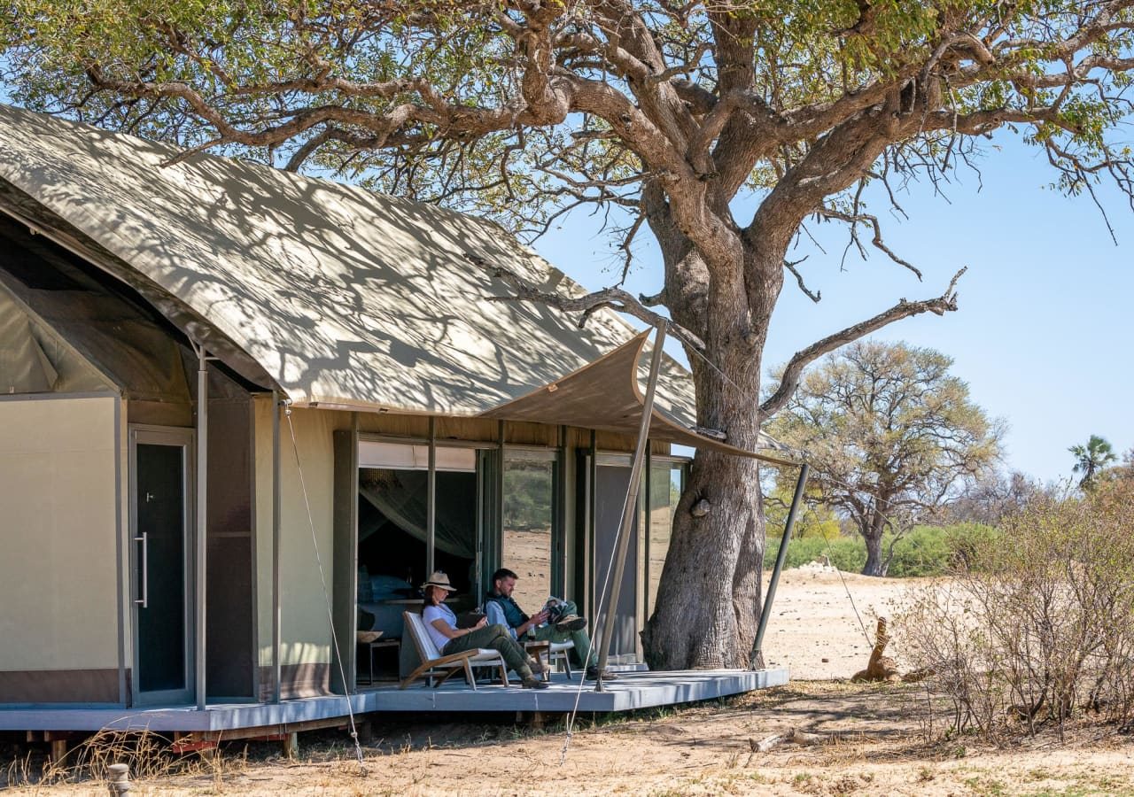 Linkwasha camp tent exterior 1280