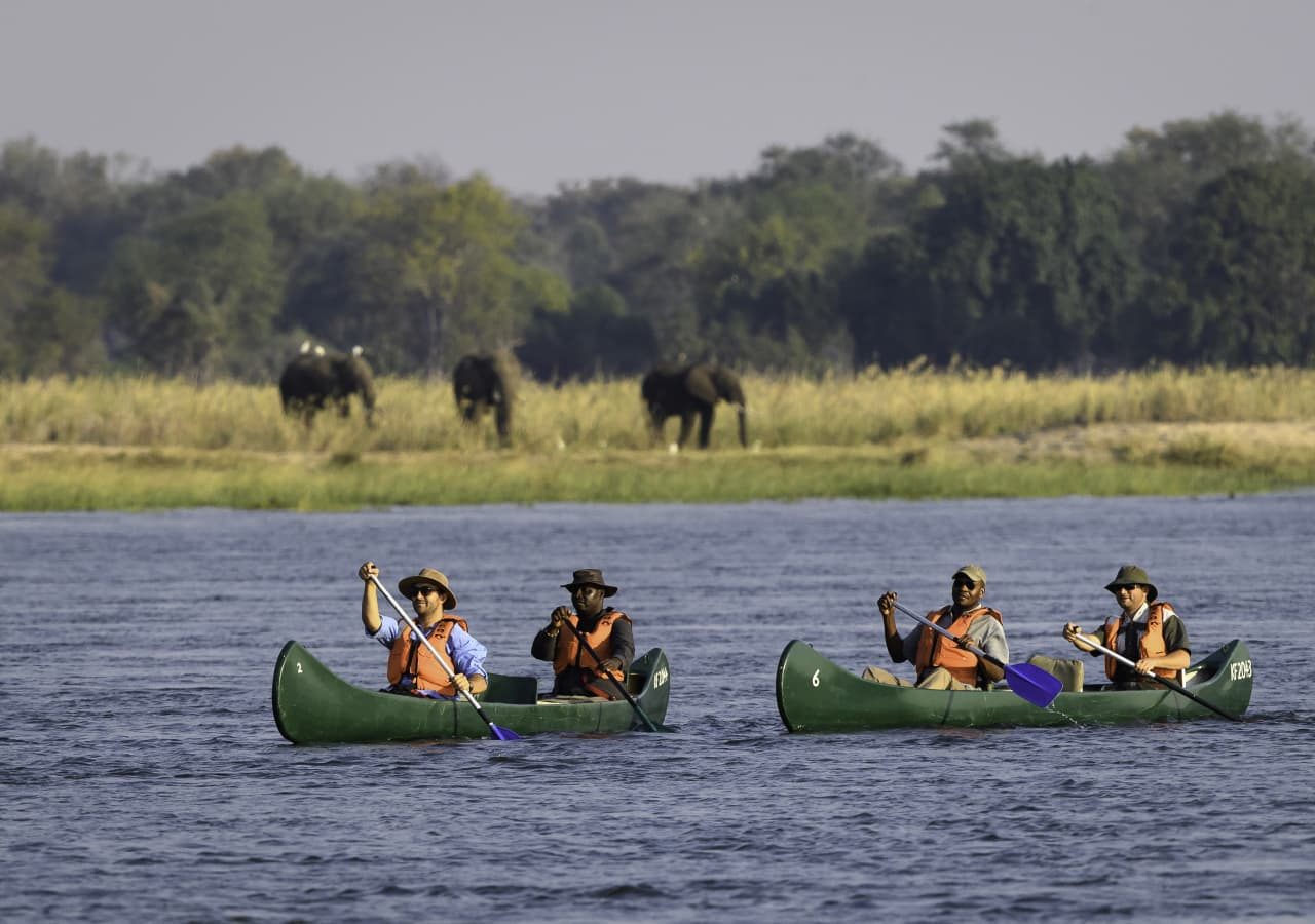 Little ruckomechi camp canoe safari in mana pools national park 1280