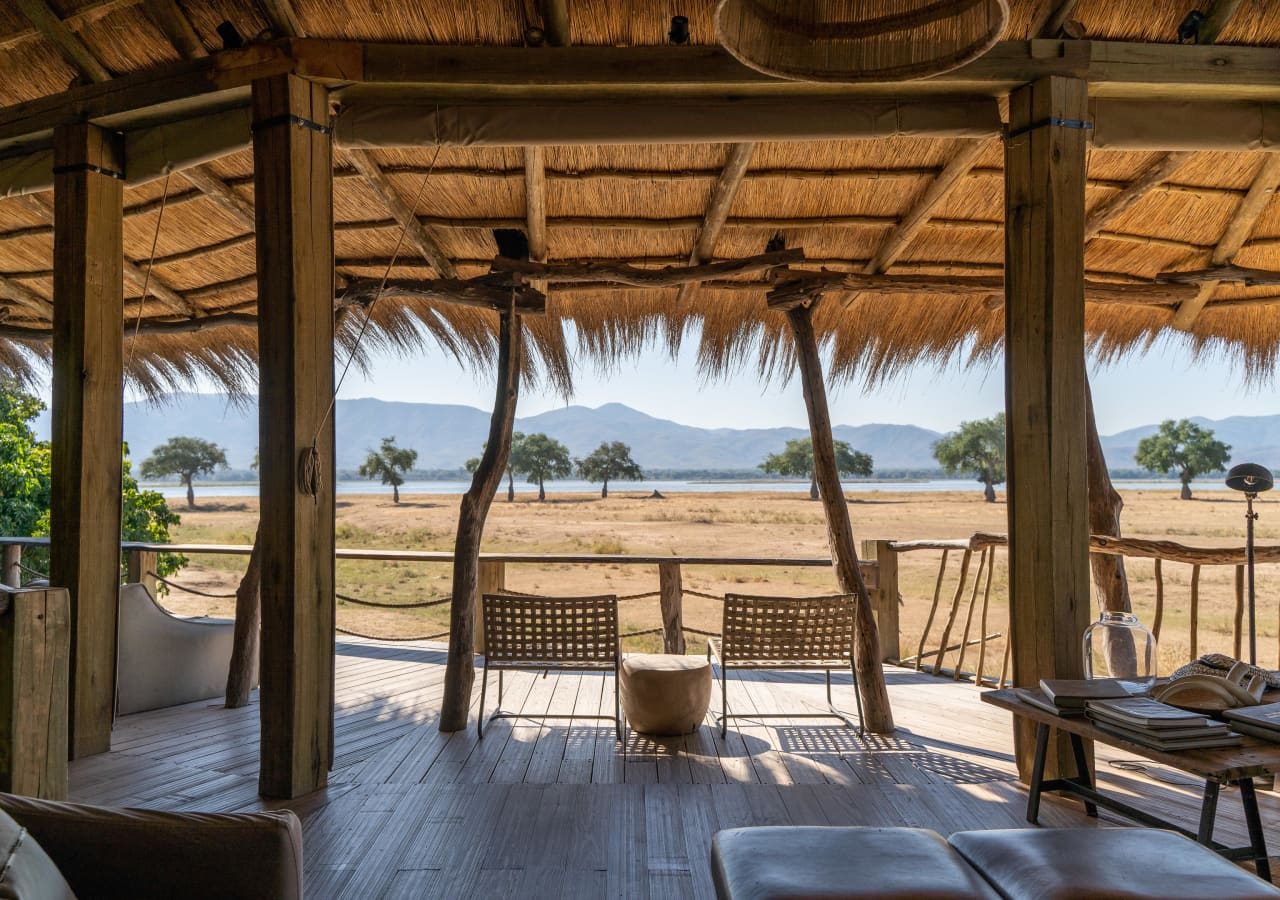 Nyamatusi mahogany guest area views of mana pools national park 1280