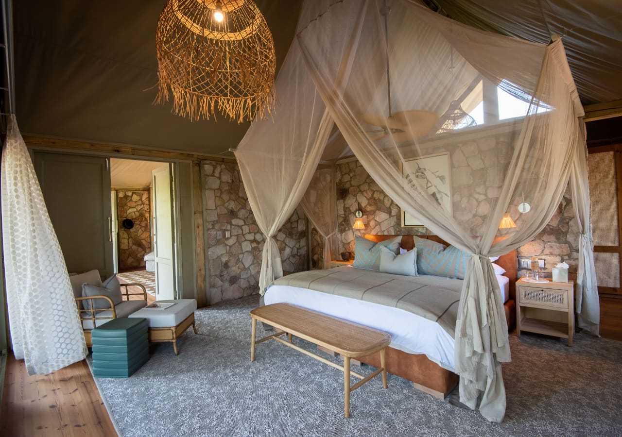 Mpala jena guest tent bedroom interior 1280