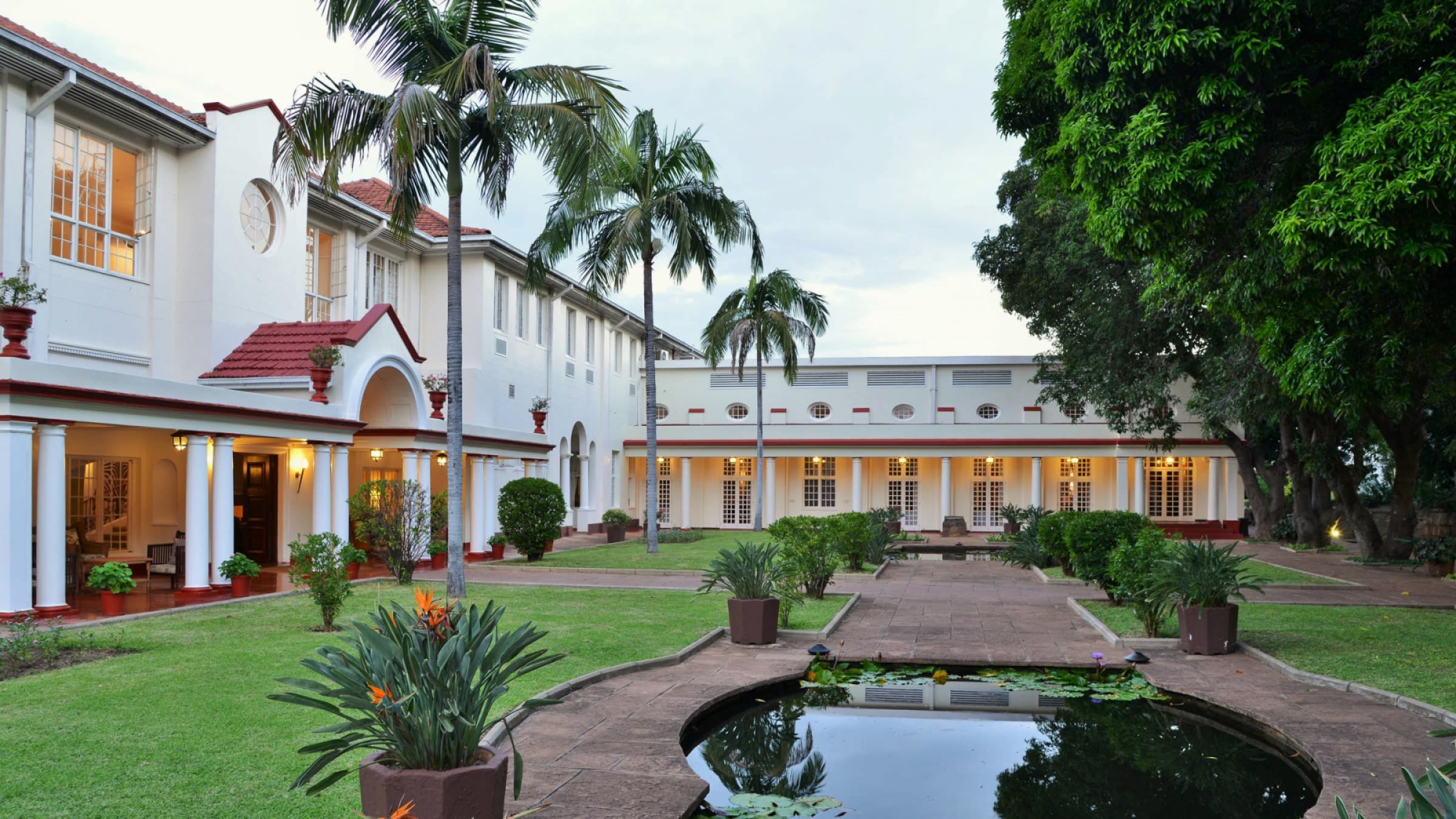 The victoria falls hotel hotel exterior and courtyard 2400