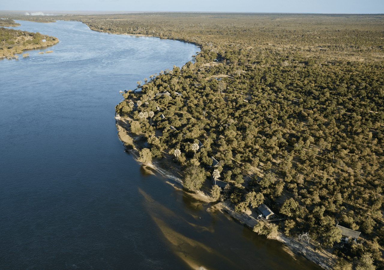 Victoria falls river lodge aerial view of the lodge 1280